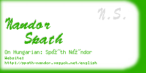 nandor spath business card